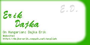 erik dajka business card